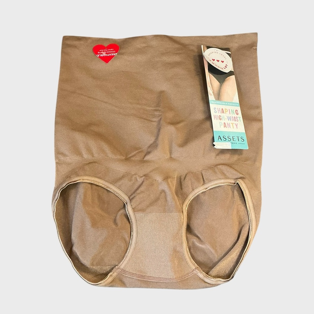 Assets by Spanx High Waist Shaping Brief XL Tan Control Panty NWT Cafe au Lait